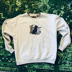 Men's Gray Sweater with Dog Print